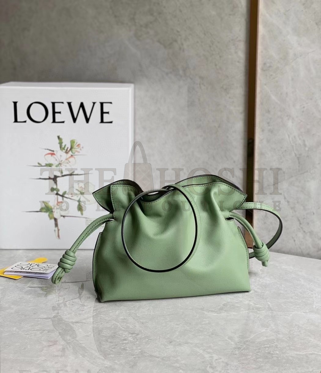 L0ew* Mini Flamenco Clutch Bag In Rosemary Calfskin Master Quality