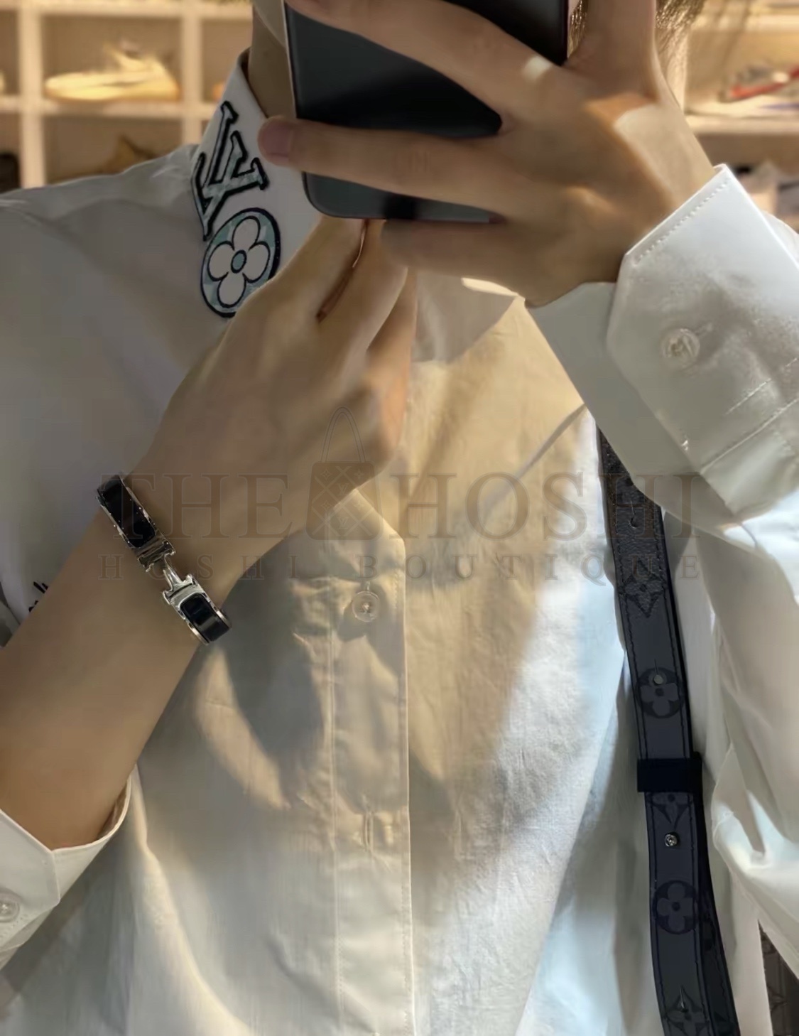 H**me5 Fake Bracelet, Clic H bracelet Dupe, Black Enamel, Three Color Master Quality