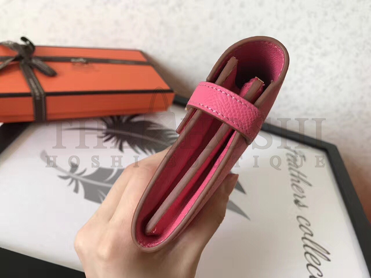 H**me5 Kelly Classic Long Wallet In Pink Epsom Leather Master Quality