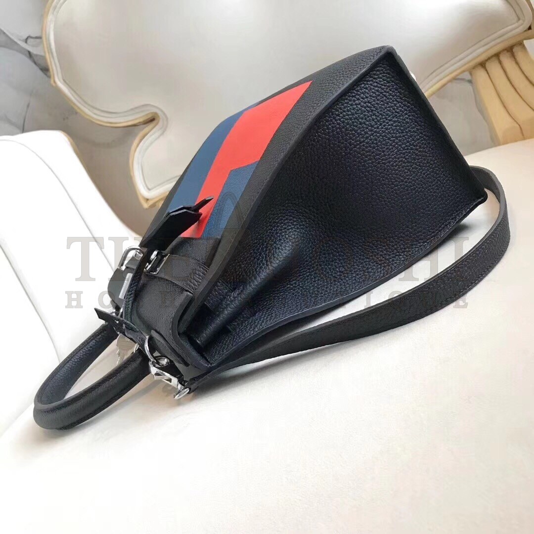 H**me5 Multicolor Blocks Kelly 28cm Black Bag Master Quality