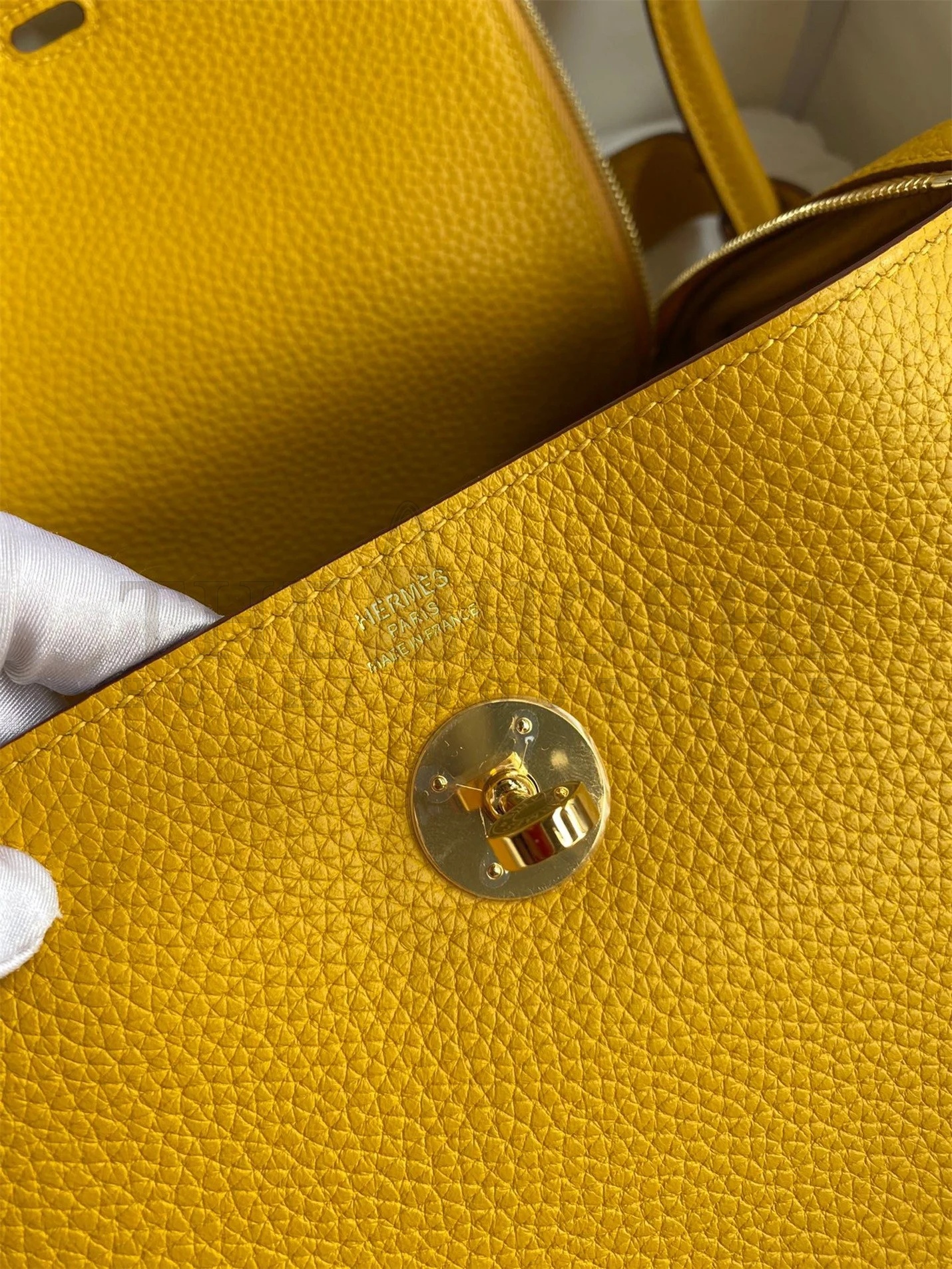 H**me5 Lindy 26 Handmade Bag In Jaune Ambre Clemence Leather Master Quality