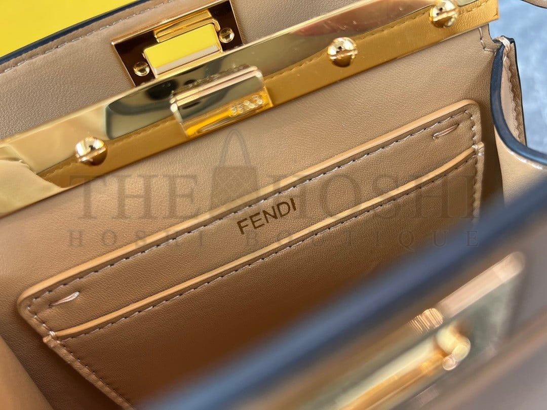 F**di Peekaboo ISeeU Petite Bag In Beige Nappa Leather Master Quality