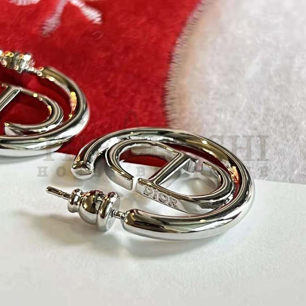 D10r Women 30 Montaigne Earrings Silver-Finish Metal Master Quality