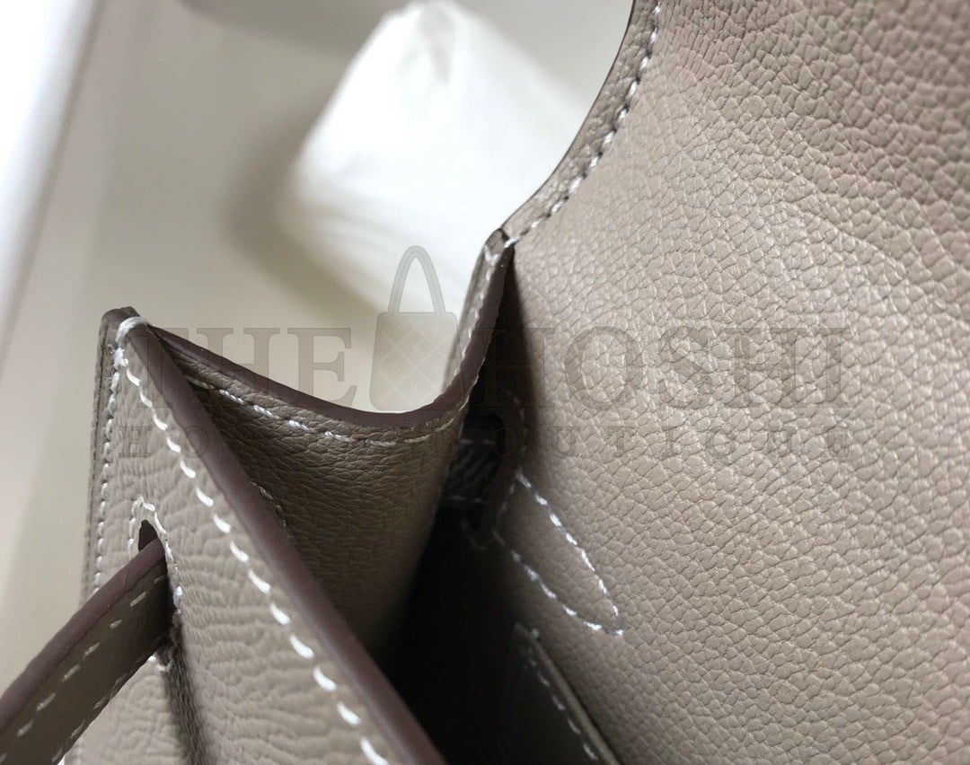 H**me5 Kelly Mini II Sellier Bag In Gris Asphalt Epsom Leather Master Quality