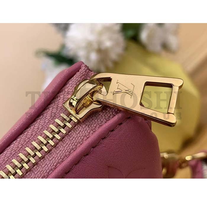 L0vis Vvtt0n LV Women Coussin PM Handbag Rose Bonbon Pink Lambskin Zip Closure Master Quality