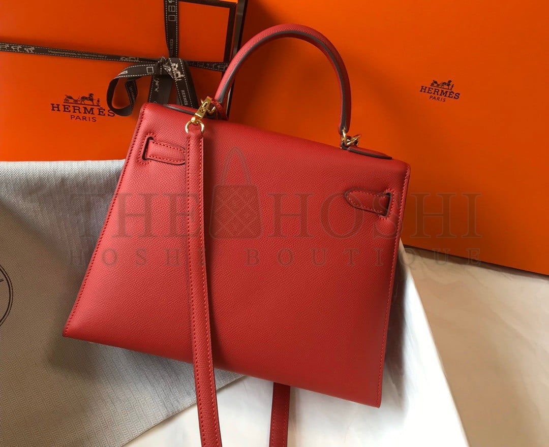 H**me5 Kelly 28cm Sellier Bag in Red Epsom Calfskin GHW Master Quality
