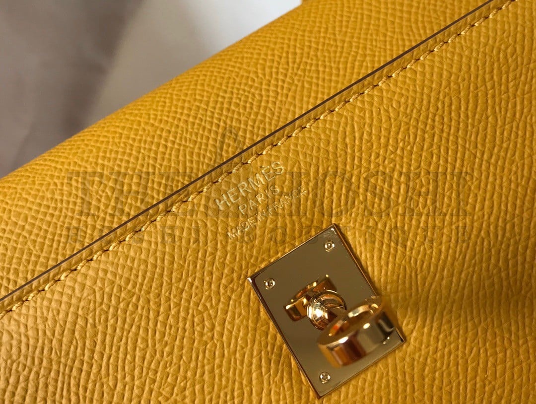 H**me5 Kelly 25cm Sellier Bag in Jaune Ambre Epsom Calfskin GHW Master Quality