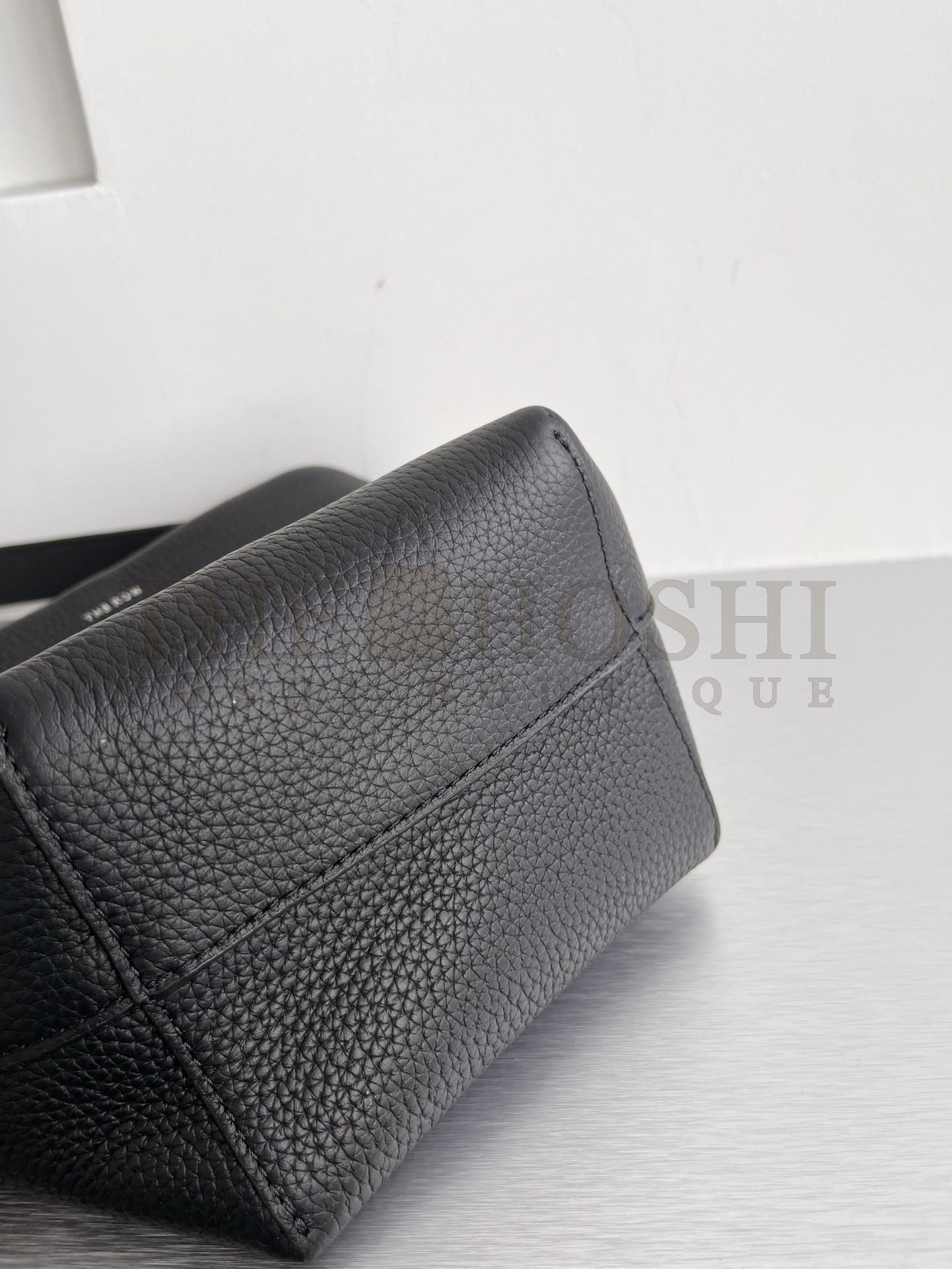 The R0w Small N/S Park Tote in Black Grained Leather Master Quality