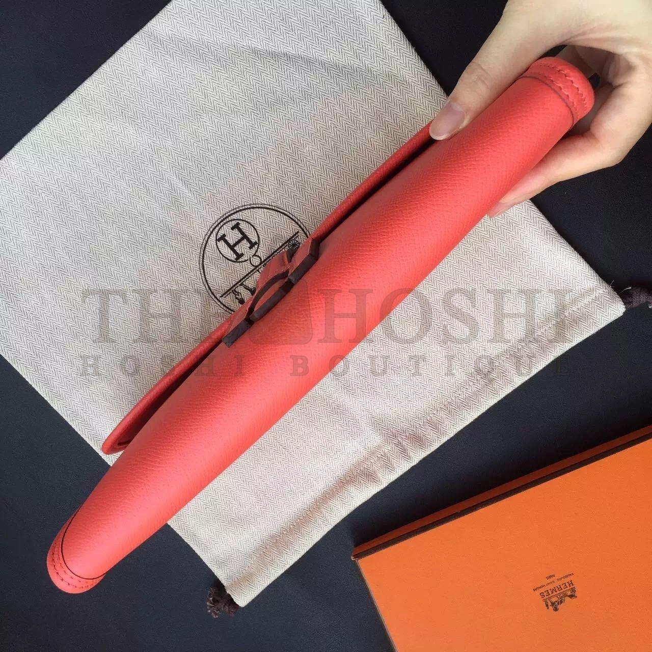 H**me5 Rouge Pivoine Epsom Jige Elan 29 Clutch Bag Master Quality