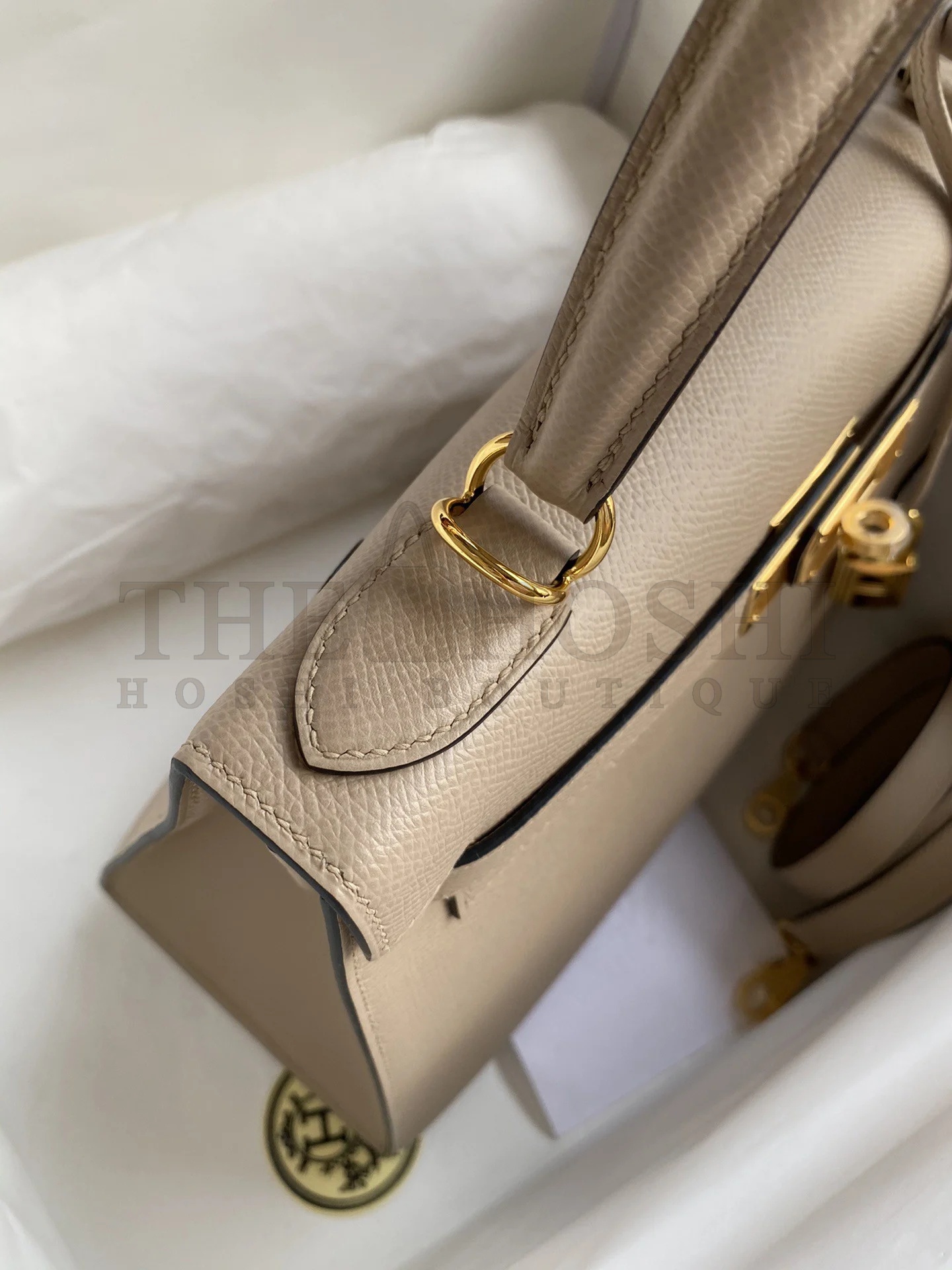 H**me5 Kelly Sellier 28 Handmade Bag In Trench Epsom Calfskin Master Quality