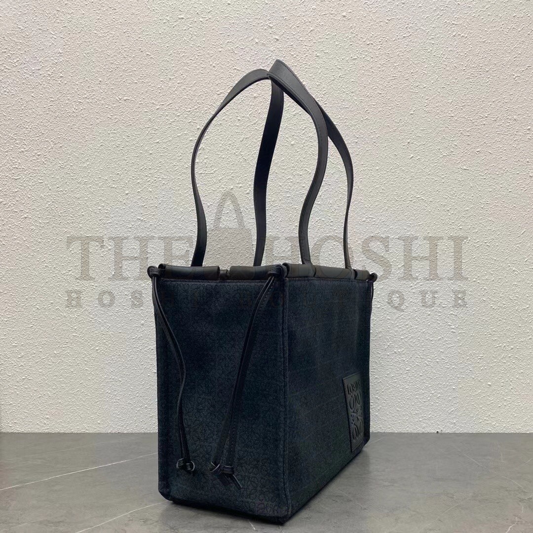 L0ew* Cushion Small Tote In Black Anagram Jacquard Master Quality