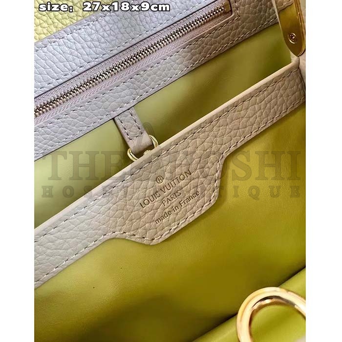 L0vis Vvtt0n LV Women Capucines BB Handbag Beige Pink Taurillon Leather Master Quality
