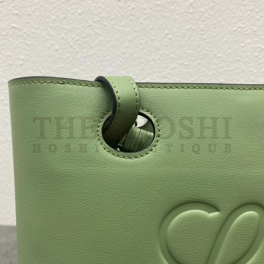 L0ew* Anagram Small Tote In Rosemary Classic Calfskin Master Quality