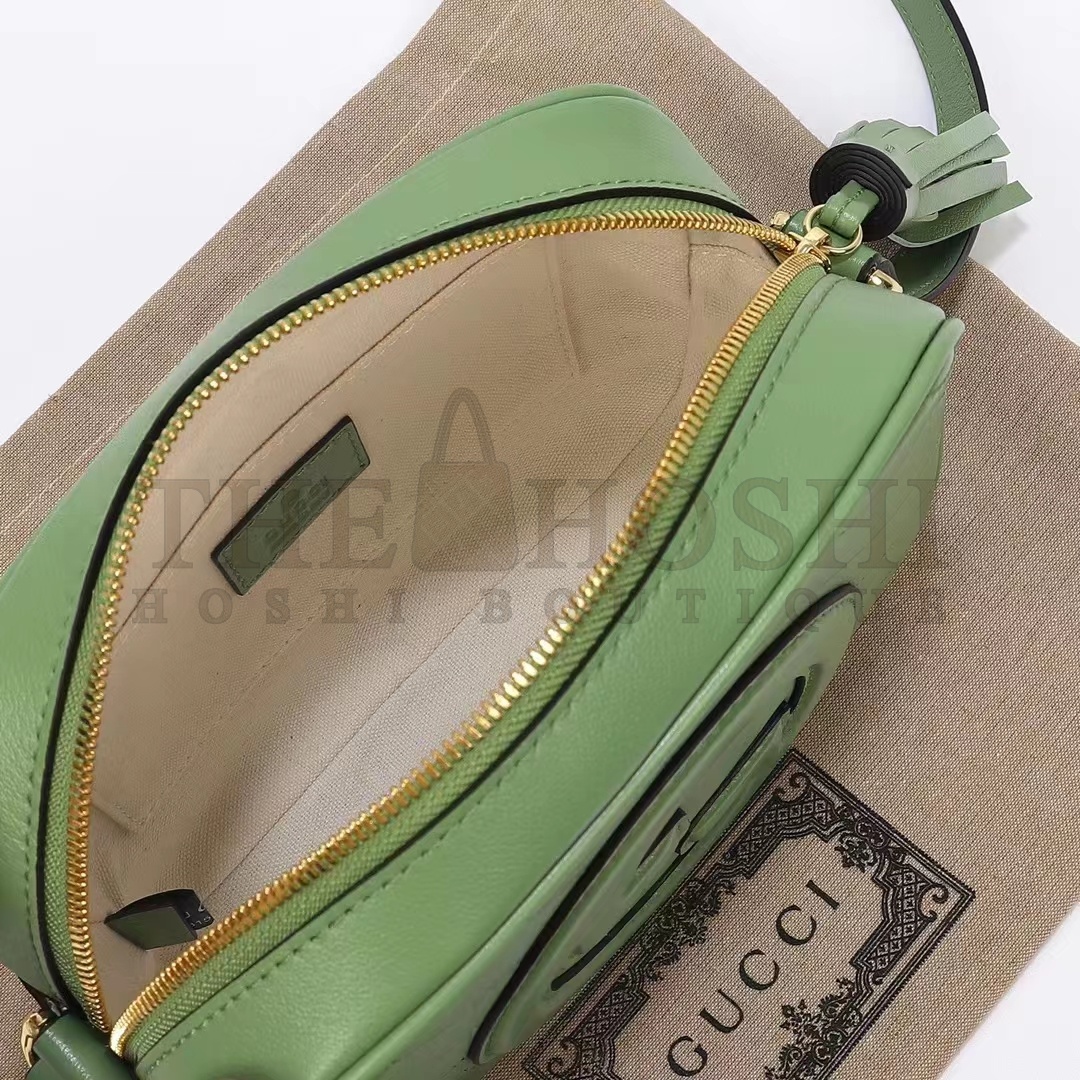 Gvc*1 Women GG Blondie Small Shoulder Bag Green Leather Zipper Closure Master Quality