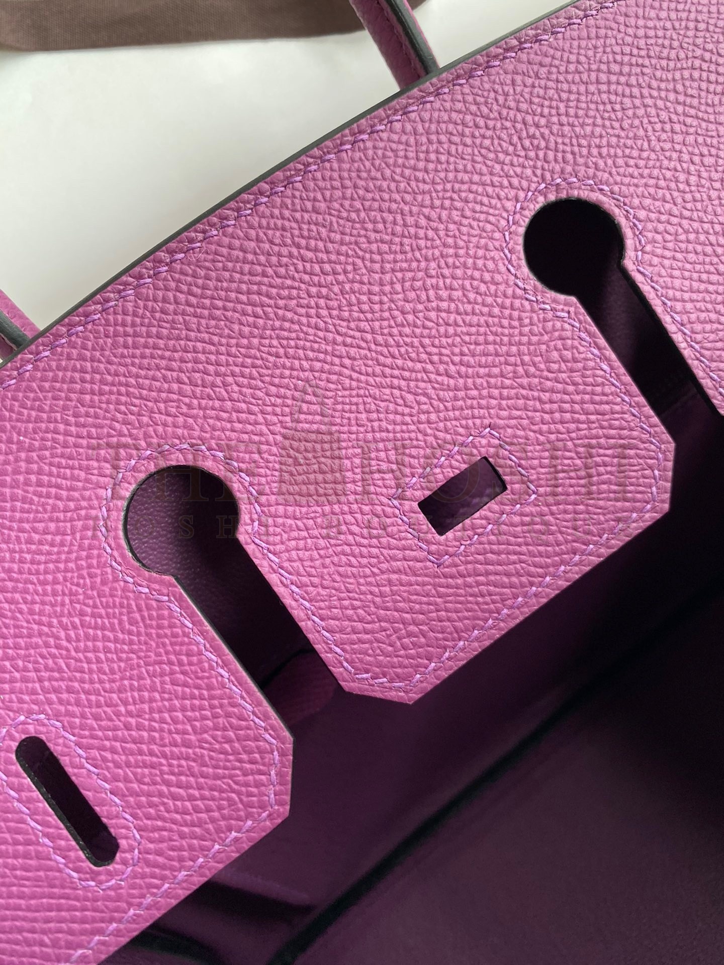 H**me5 Birkin 25 Retourne Handmade Bag In Anemone Epsom Calfskin Master Quality