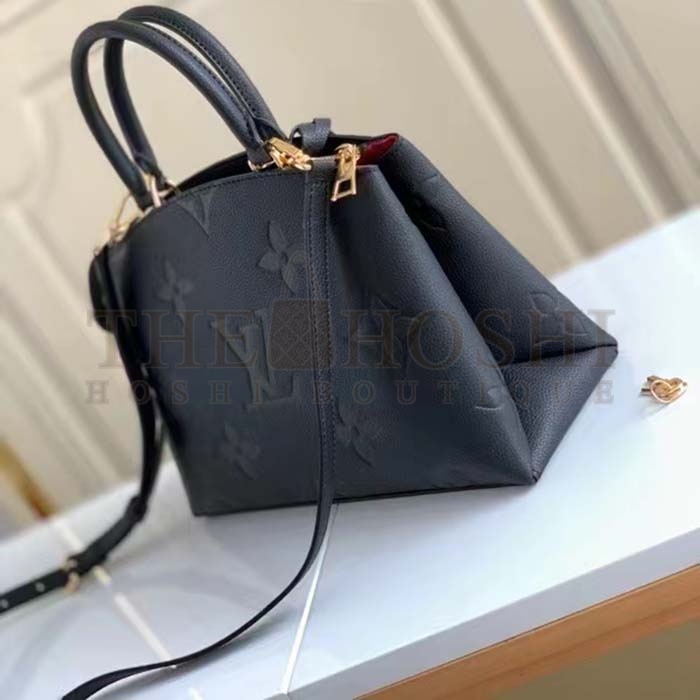 L0vis Vvtt0n LV Women Petit Palais Handbag Noir Embossed Grained Cowhide Leather Master Quality