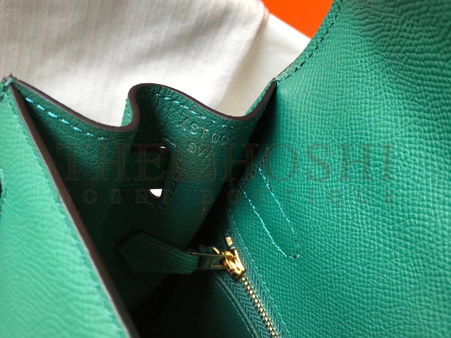H**me5 Malachite Epsom Kelly 32cm Sellier Bag Master Quality