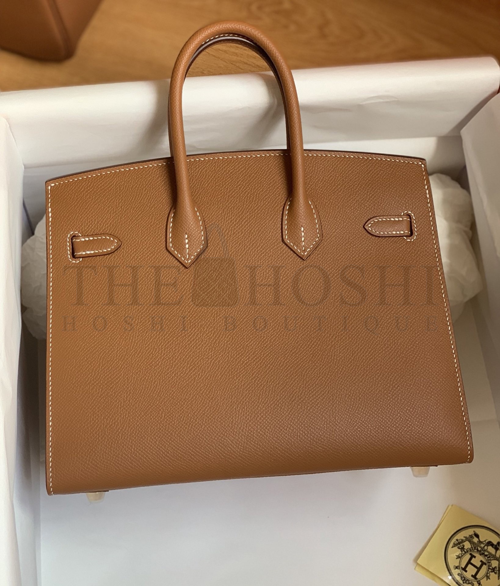 H**me5 Birkin 25/30 Sellier Handmade Bag In Gold Epsom Calfskin Master Quality