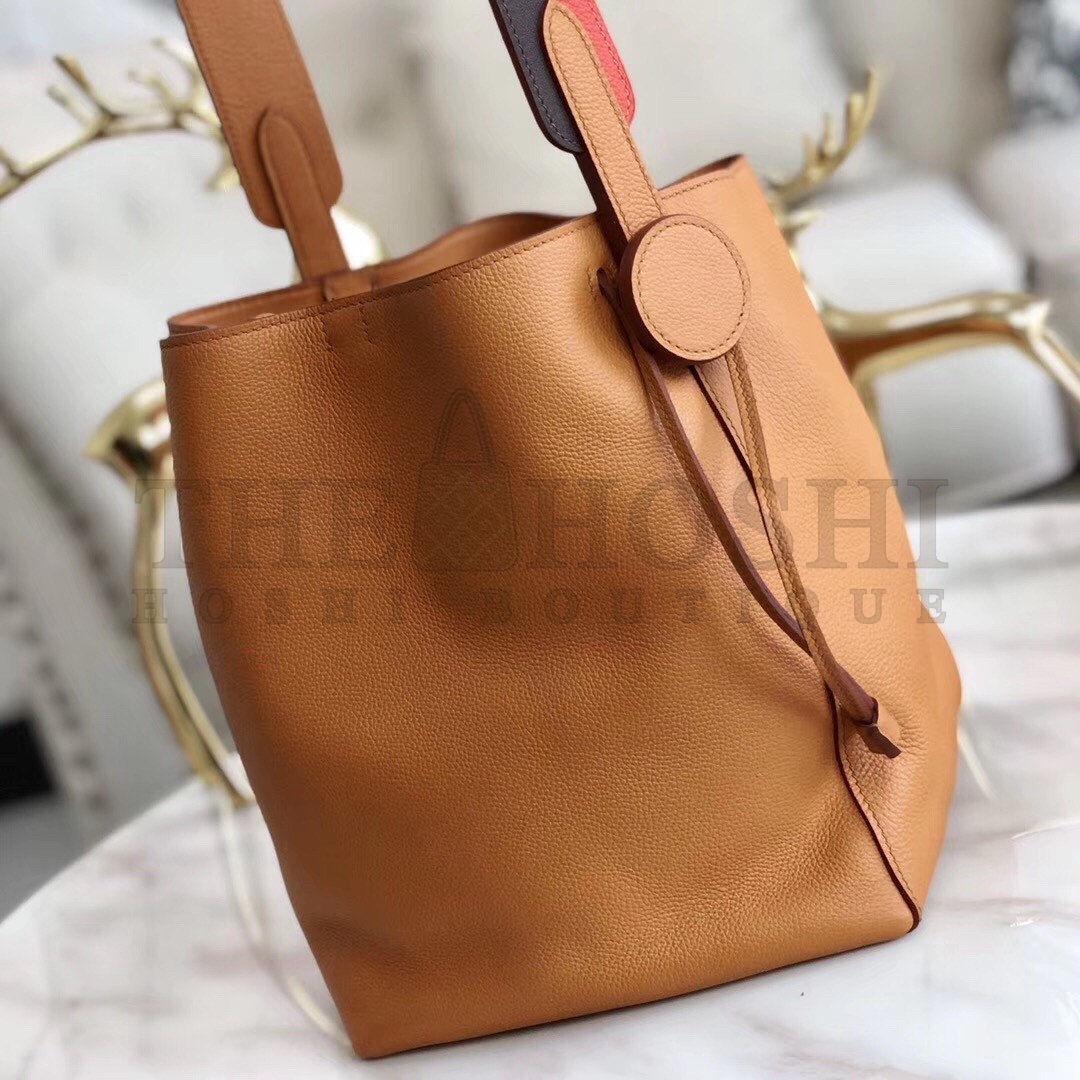 H**me5 Licol 17cm Bag In Tan Evercolor Calfskin Master Quality