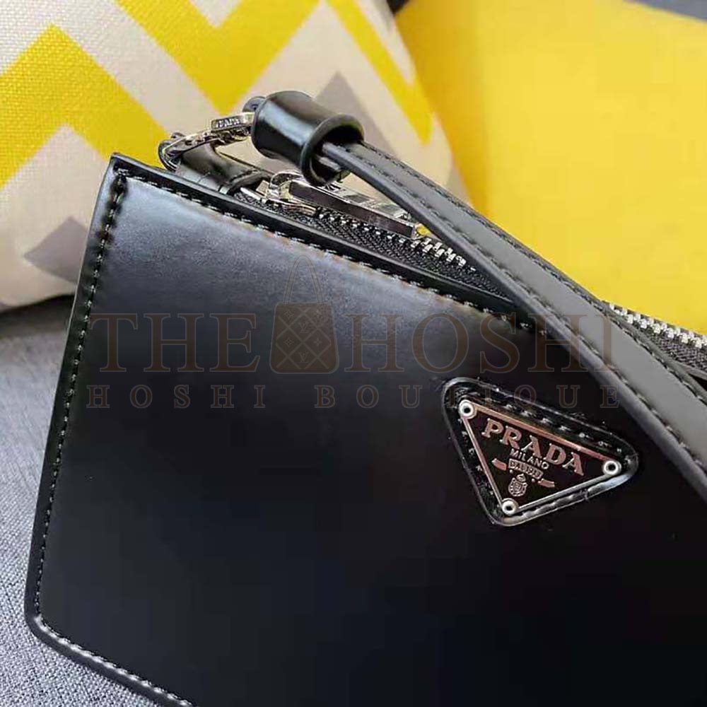 Pra*a Women Brushed Leather Mini-Bag-Black Master Quality
