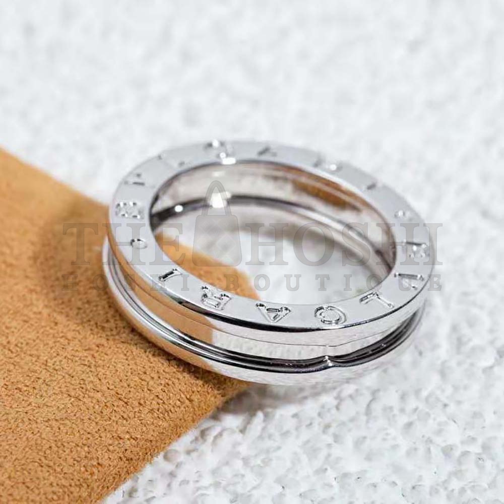 Bv1g*ai Women B.Zero1 One-Band Ring in 18 KT White Gold Master Quality