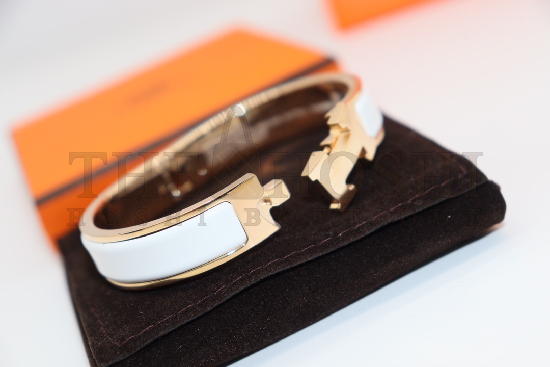 Fake H**me5 Bracelet, Clic H bracelet Dupe, White Enamel Bracelet, Three Color Master Quality