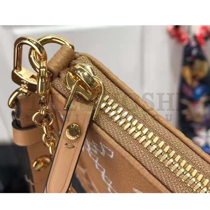 L0vis Vvtt0n LV Women Easy Pouch On Strap Beige Monogram S*pple Grained Cowhide Master Quality