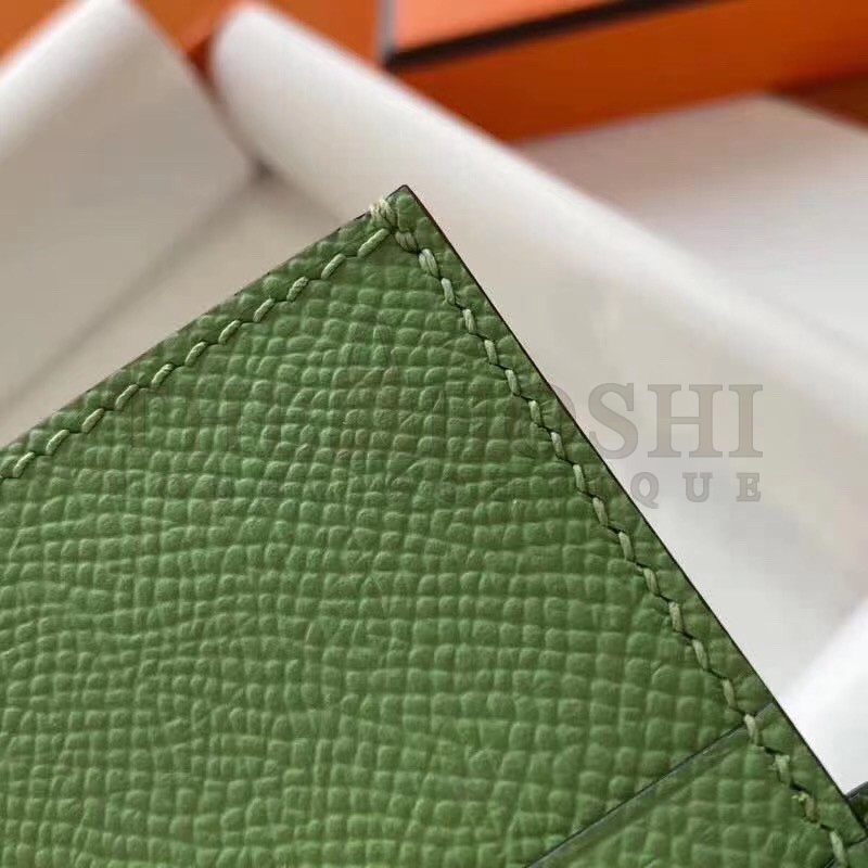 H**me5 Bearn Compact Wallet In Vert Criquet Epsom Leather Master Quality