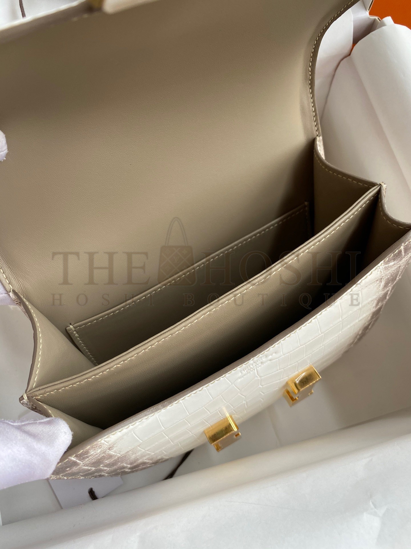 H**me5 Constance 18 Handmade Bag In Himalaya Crocodile Niloticus Skin Master Quality