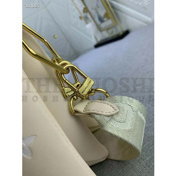 L0vis Vvtt0n LV Women Coussin PM Handbag Crème Beige Lambskin Cowhide Leather Master Quality