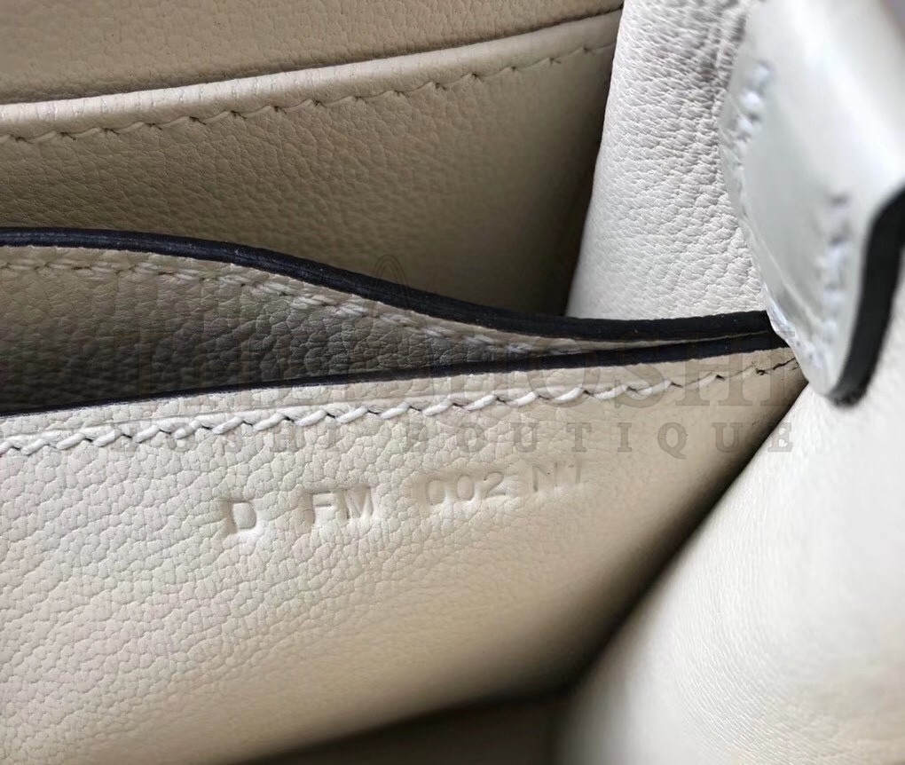 H**me5 Roulis Mini Bag In White Embossed Crocodile Calfskin Master Quality