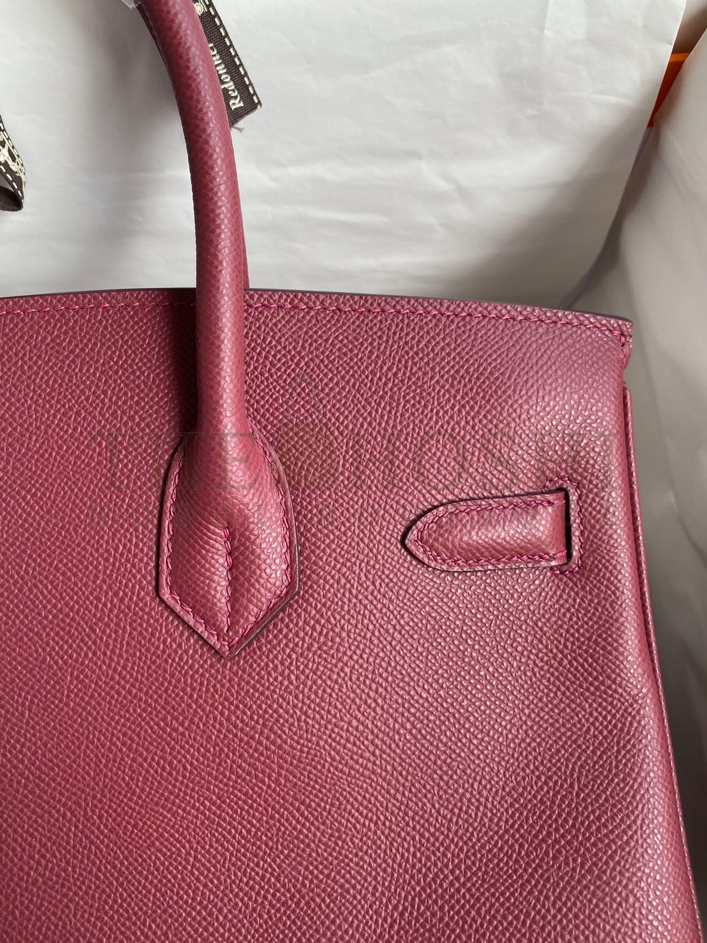 H**me5 Birkin 30 Retourne Handmade Bag In Ruby Epsom Calfskin Master Quality