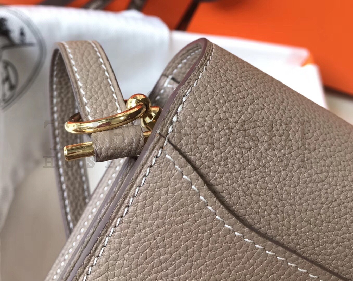 H**me5 Mini Sac Roulis 18cm Bag In Grey Evercolor Calfskin Master Quality