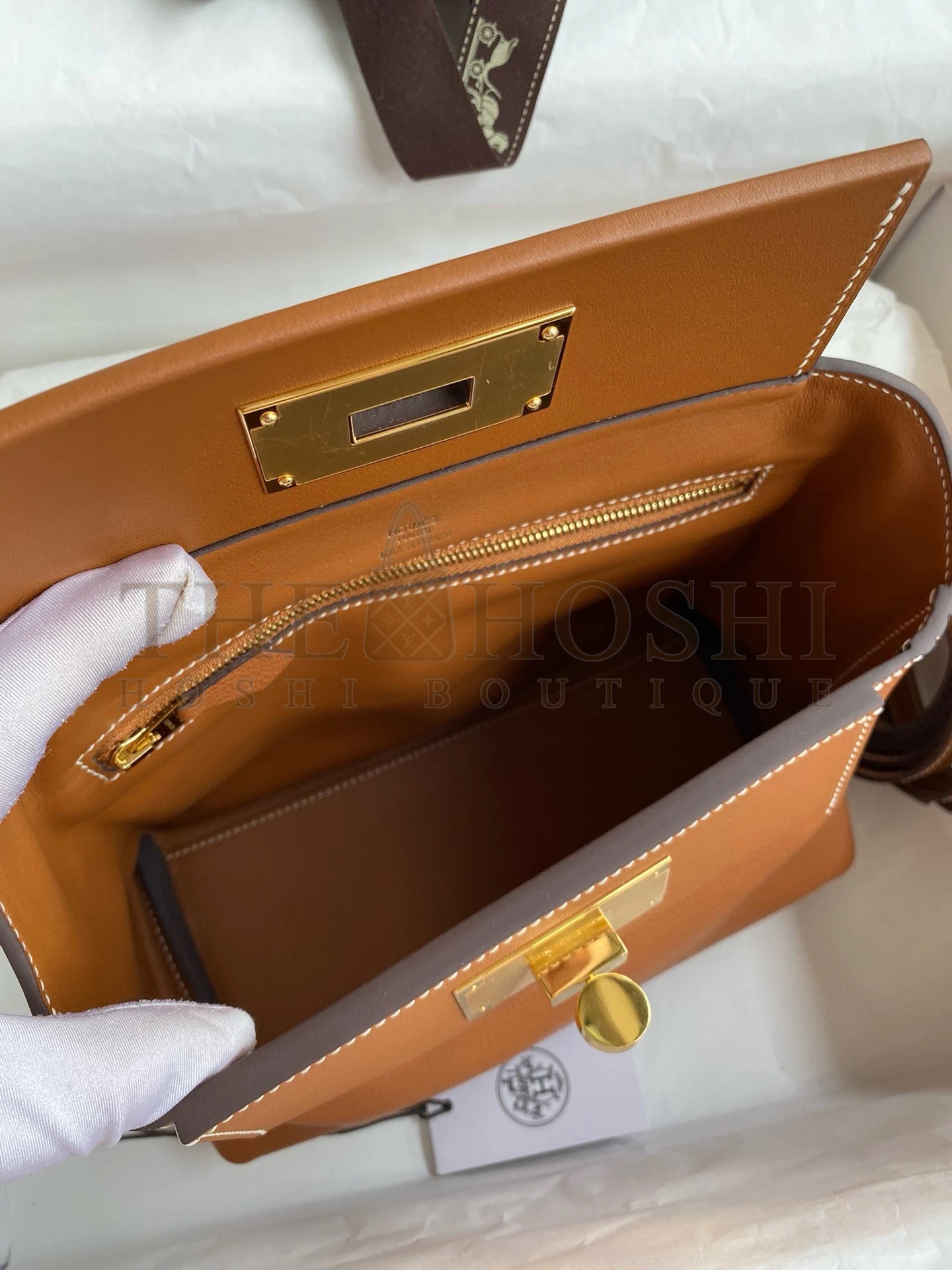 H**me5 24/24 Mini 21 Handmade Bag in Gold Evercolor Leather Master Quality