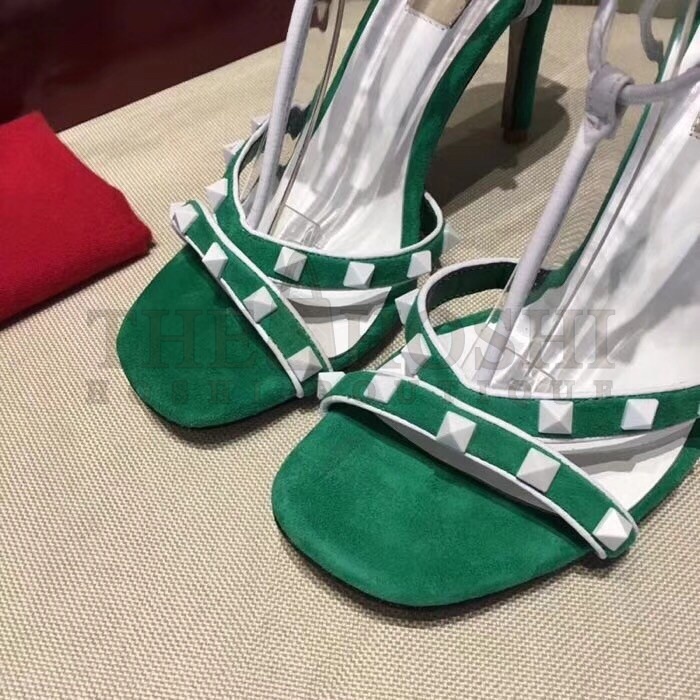 Va1e*ntin0 Garavani Green Free Rockstud 105mm Sandals Master Quality