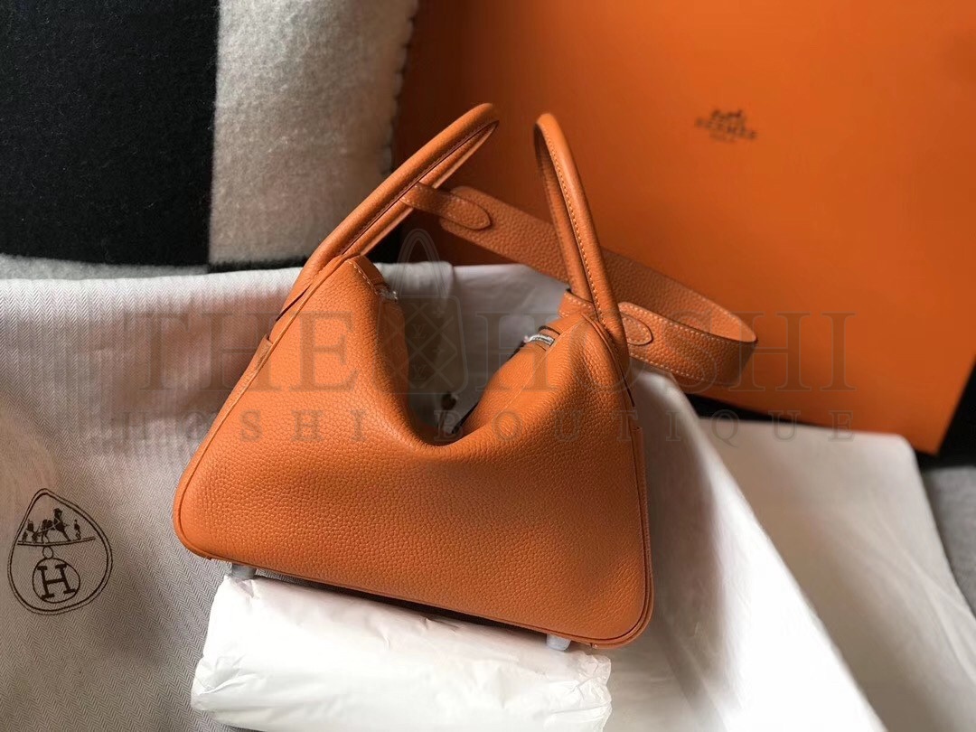 H**me5 Lindy 26cm Bag In Orange Clemence With PHW Master Quality