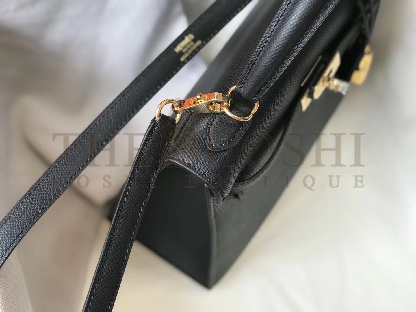 H**me5 Kelly 25cm Sellier Bag In Black Epsom Leather Master Quality