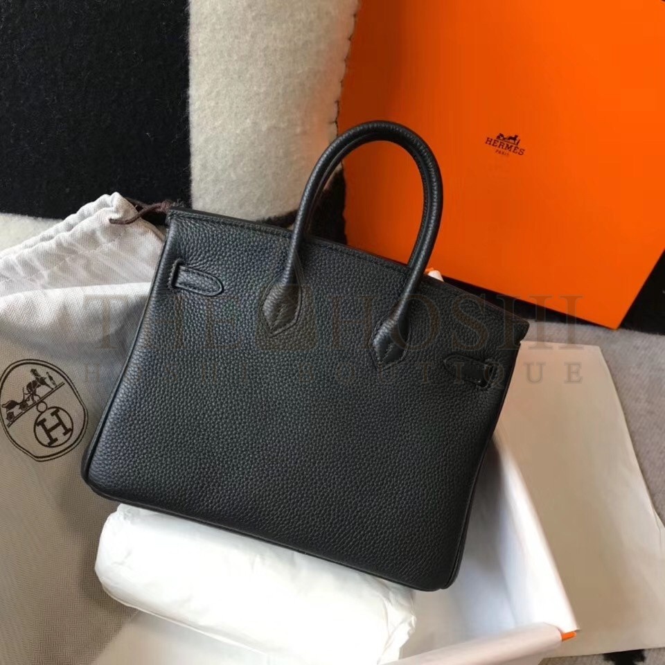 H**me5 Birkin 25cm Bag In Black Clemence Leather Master Quality