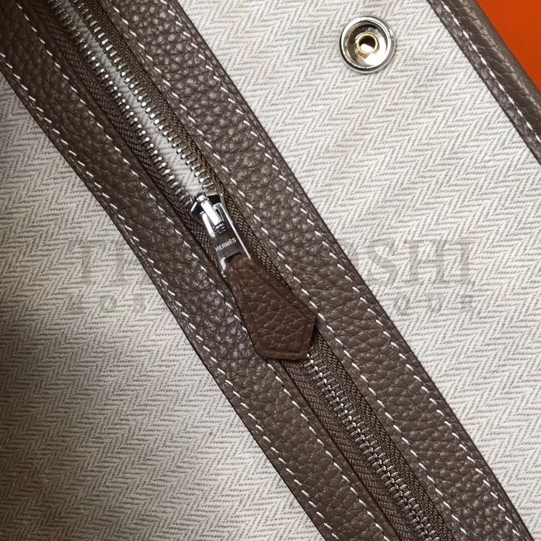 H**me5 Garden Party 36 Bag In Taupe Clemence Leather Master Quality