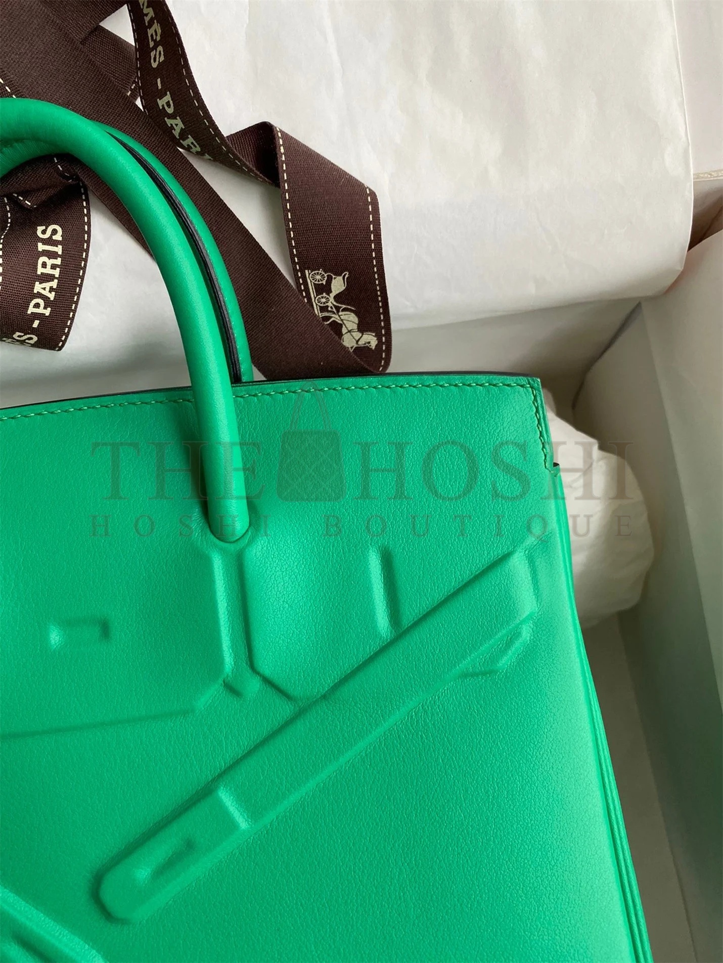 H**me5 Shadow Birkin 25 Limited Edition Bag In Green Swift Calfskin Master Quality