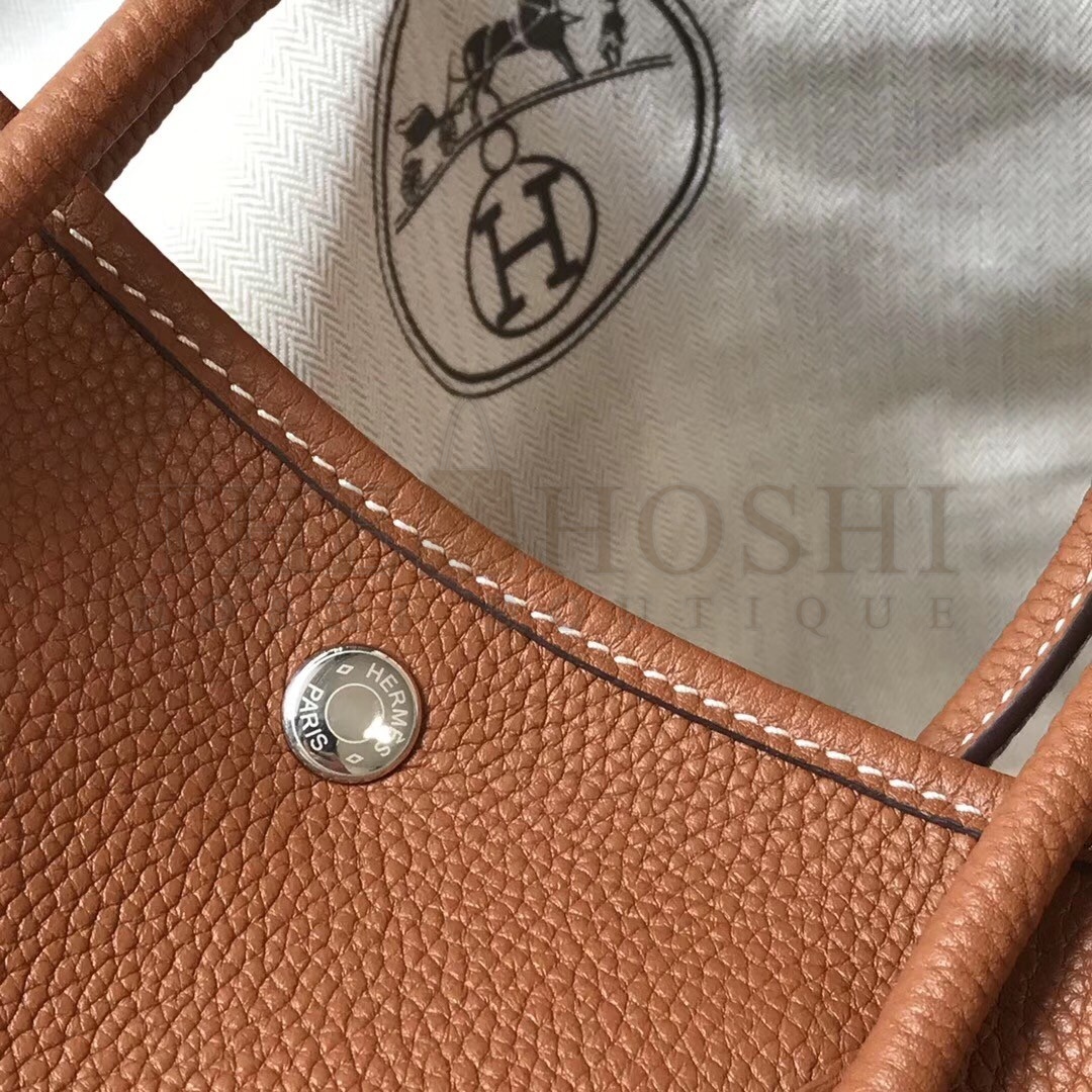 H**me5 Garden Party 30 Bag In Gold Clemence Leather Master Quality