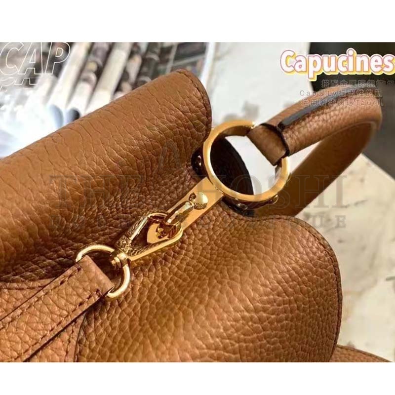 L0vis Vvtt0n LV Women Capucines MM Handbag Gold Arizona Taurillon Cowhide Master Quality