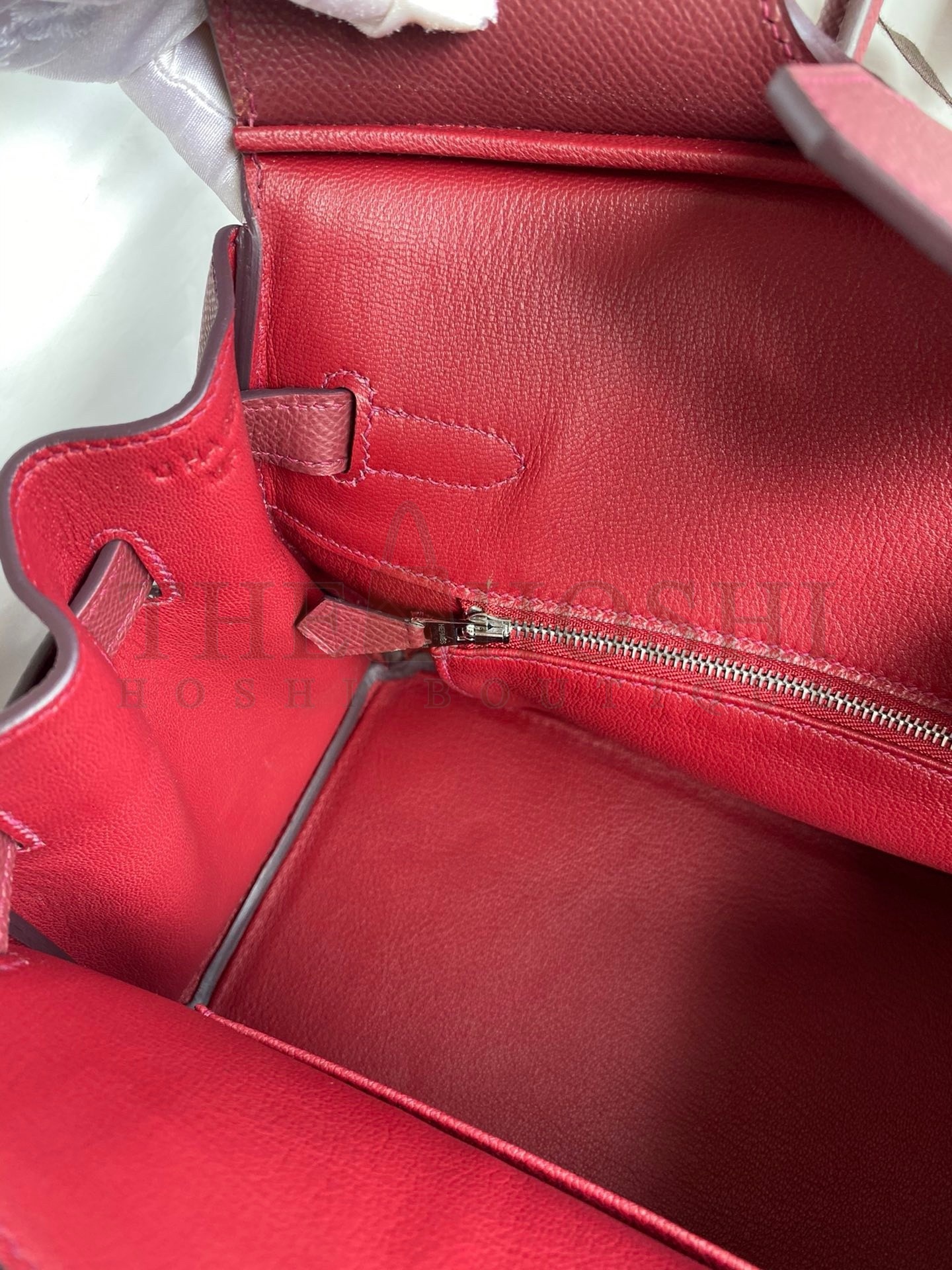 H**me5 Birkin 30 Retourne Handmade Bag In Ruby Epsom Calfskin Master Quality