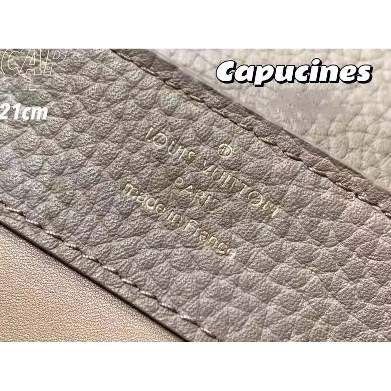 L0vis Vvtt0n LV Women Capucines Mini Handbag Galet Gray Taurillon Python Leather Master Quality