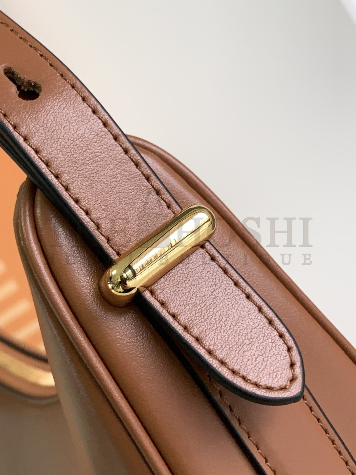 Pra*a Arque Shoulder Bag in Brown Leather Master Quality