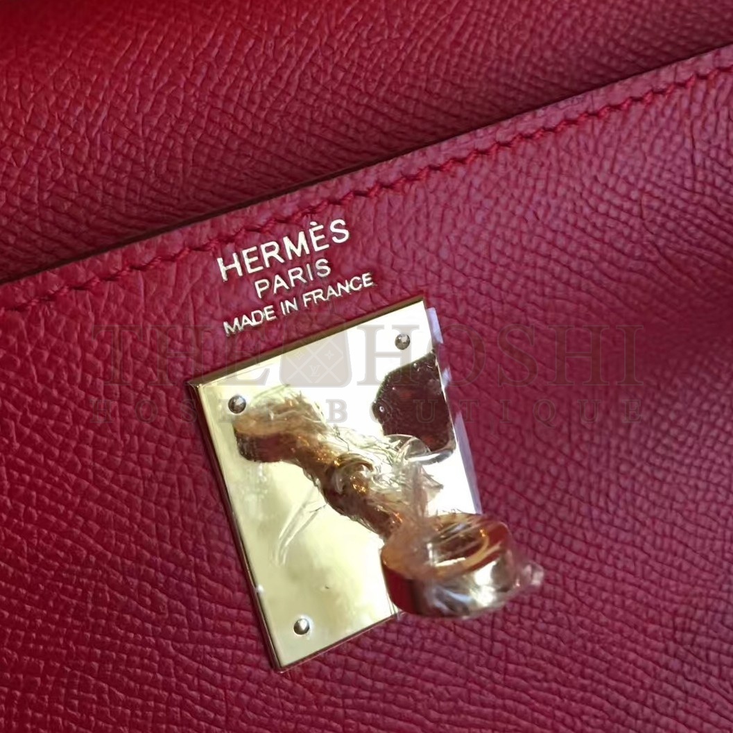H**me5 Red Epsom Kelly 28cm Handmade Bag Master Quality