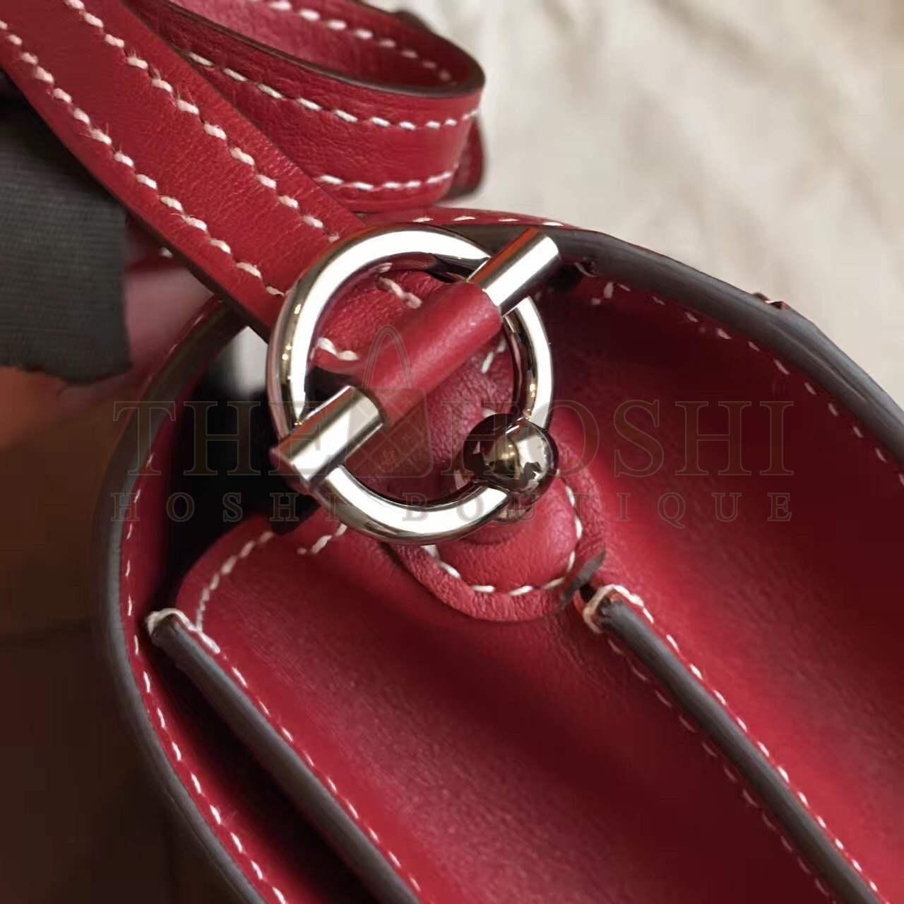 H**me5 Mini Sac Roulis Bag In Red Swift Leather Master Quality