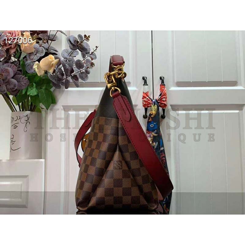 L0vis Vvtt0n LV Women Maida Handbag Damier Ebene Coated Canvas Master Quality
