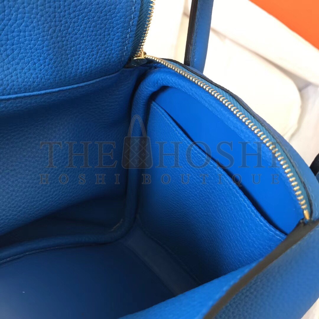 H**me5 Blue Zanzibar Lindy 26cm Clemence Handmade Bag Master Quality