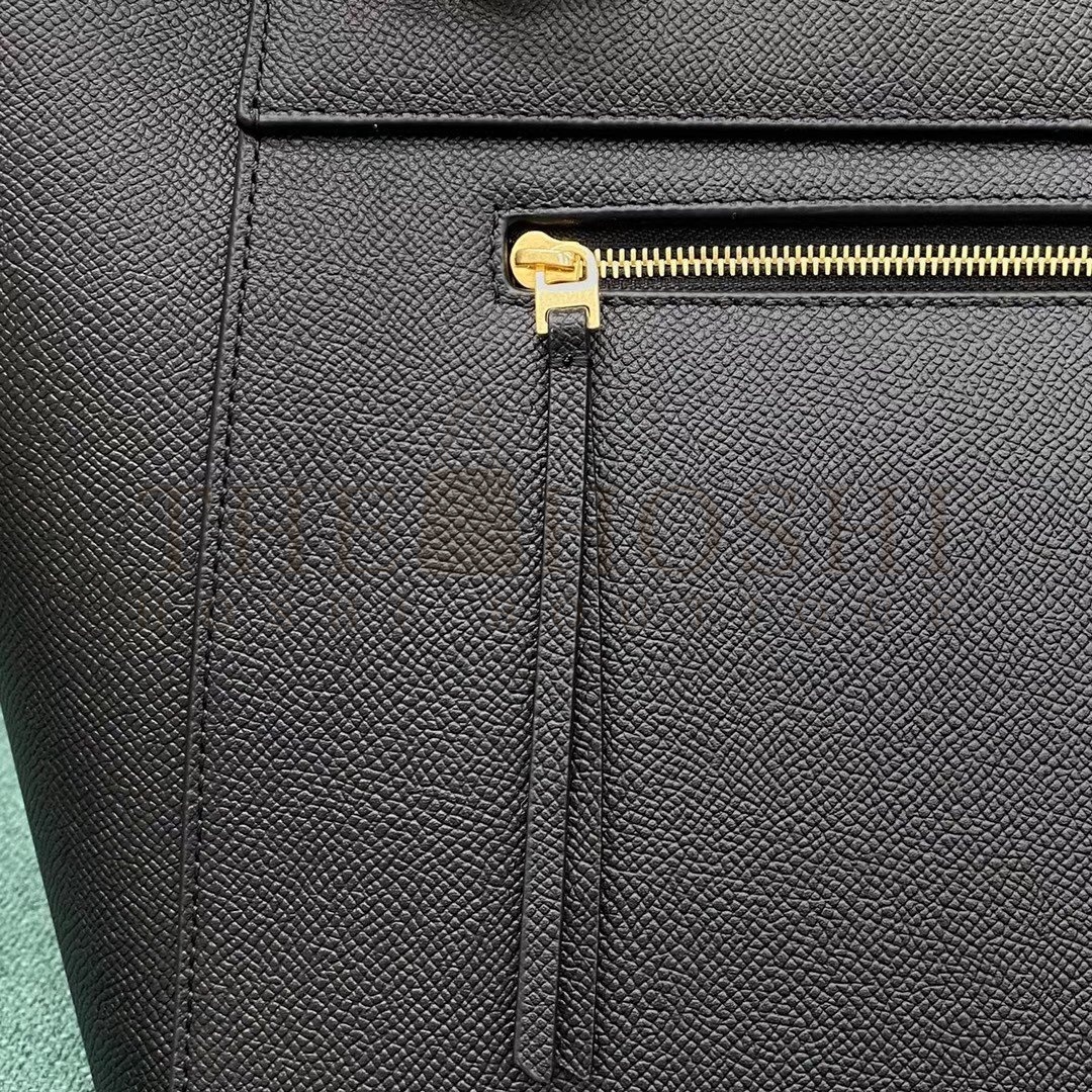 Ce1i*e Belt Mini Bag In Black Grained Calfskin Master Quality